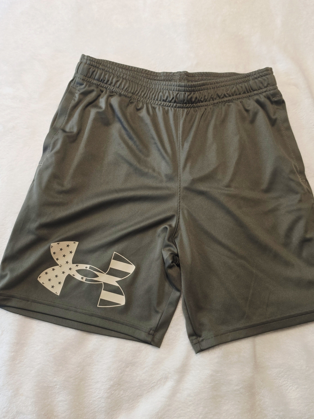 Under Armour Boy's Olive Green Athletic Shorts
